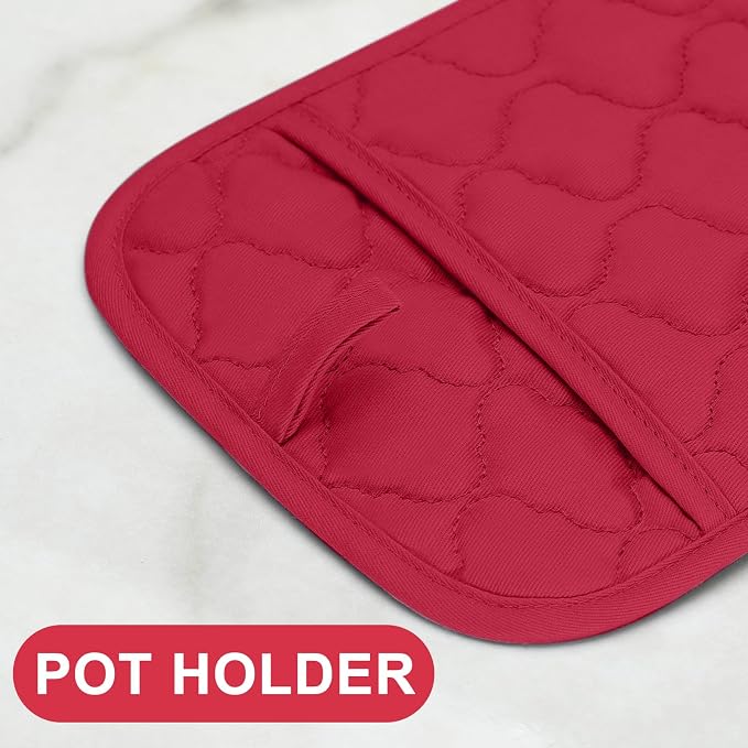 Oven Mitts Kitchen Towels and Dishcloths Pot Holders Sets, Oven Gloves Kitchen - Image 3
