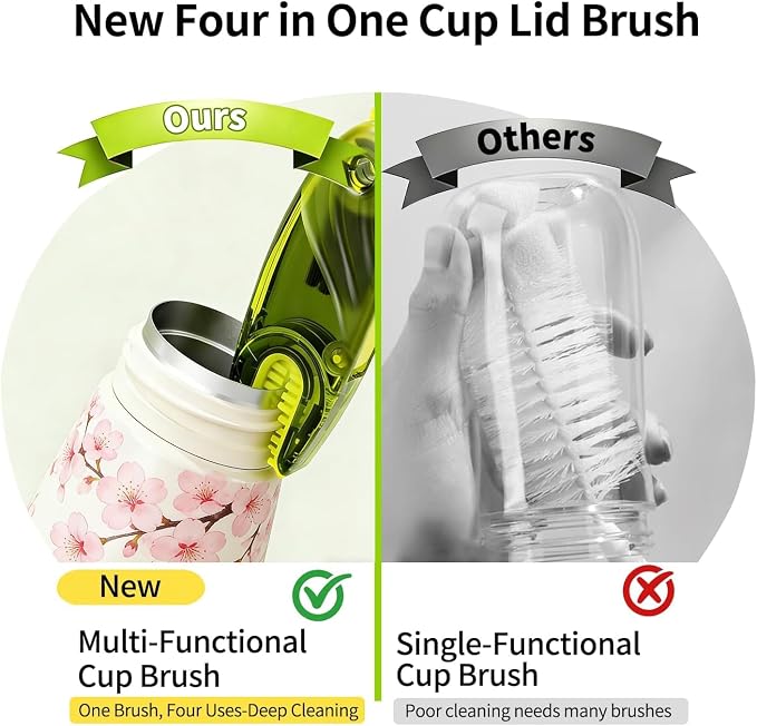 3 in 1 Cup Lid Gap Cleaning Brush Set, 3 Colors - Image 4
