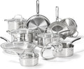 T-fal Gourmet 15-Piece Stainless Steel Cookware Set, Pots and Pans Cooking Set by T-falbrand
