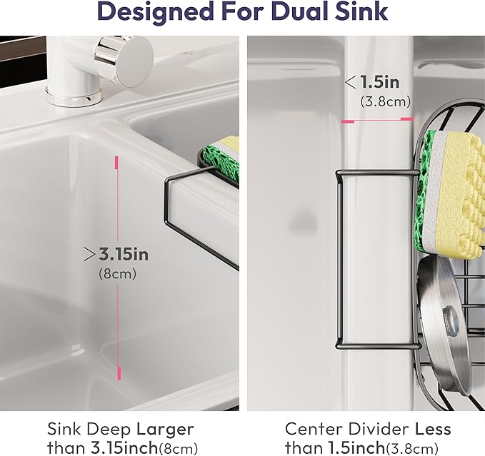 SWTYMIKI Sponge Holder for Kitchen Sink - Image 2