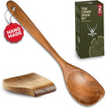 CORNER Teak Wooden Spoon for Cooking by WOODLANDSUSA