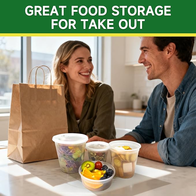 Dealusy 50 Set 8 oz Deli Containers - Image 7