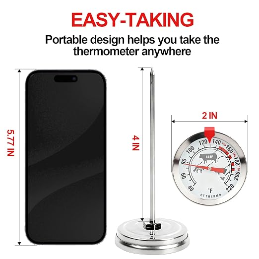 Meat Thermometer Cooking Thermometer Stainless Steel Kitchen Thermometer - Image 2