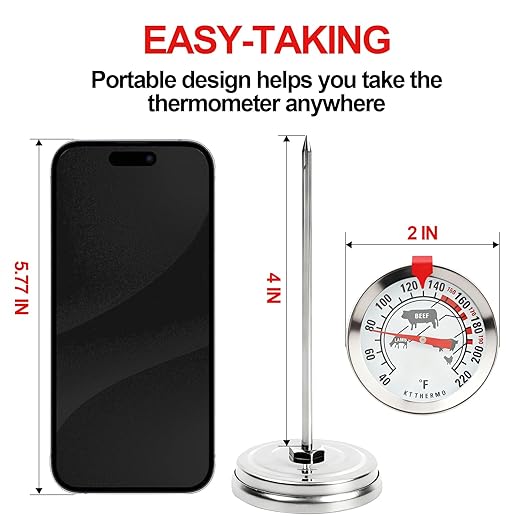 Meat Thermometer Cooking Thermometer Stainless Steel Kitchen Thermometer - Image 2