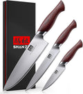 SHAN ZU Japanese Knife Set 3 PCs, High Carbon 10Cr15Mov Stainless Steel Chef by SHANZU