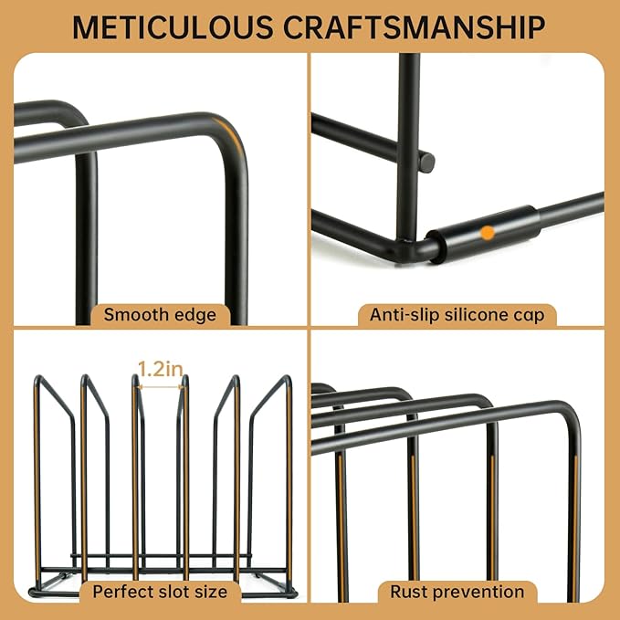 Cutting Board Organizer, Kitchen Cabinet Organizer, Divided Rack - Image 7