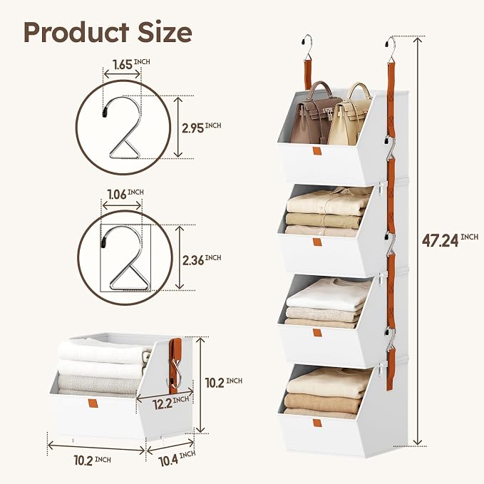 Homsorout Collapsible Hanging Closet Organizer - Image 6
