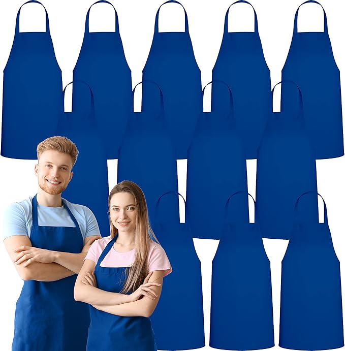 GREEN LIFESTYLE 12 Pack Professional Chef Apron – Grilling Aprons by GreenLifeStyle
