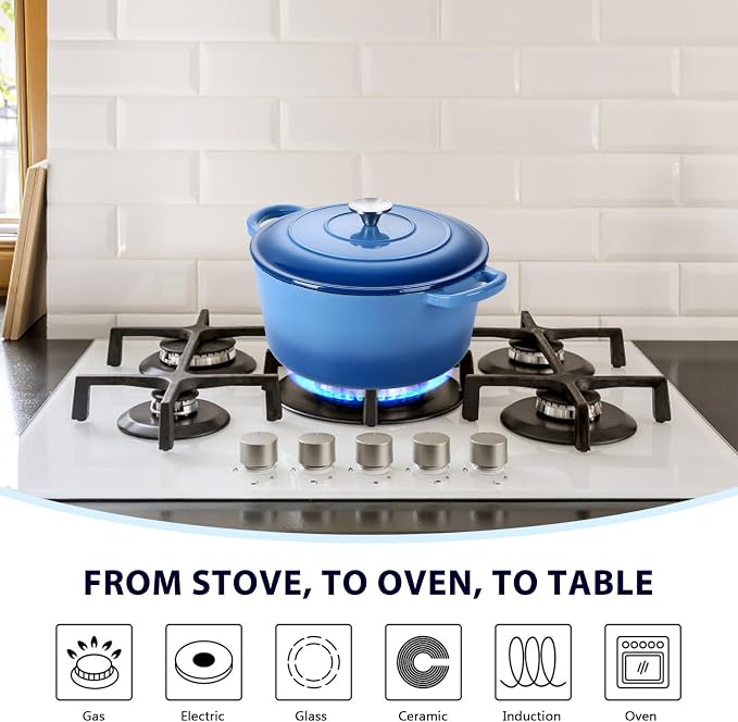 3 Qt Enameled Cast Iron Dutch Oven - Image 4