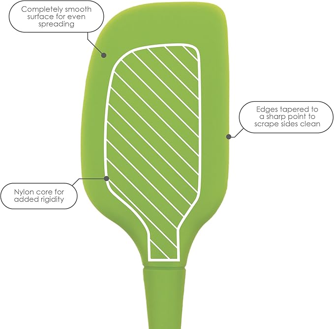 Tovolo Flex-Core Stainless Steel Handled Spoonula Spatula Spoon, Ergonomic Grip - Image 6