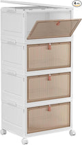 YFXCVSL 4 Tier Plastic Storage Bins by YFXCVSL