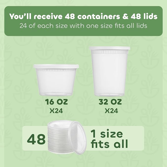 JoyServe 48 Sets Deli Containers - Image 2