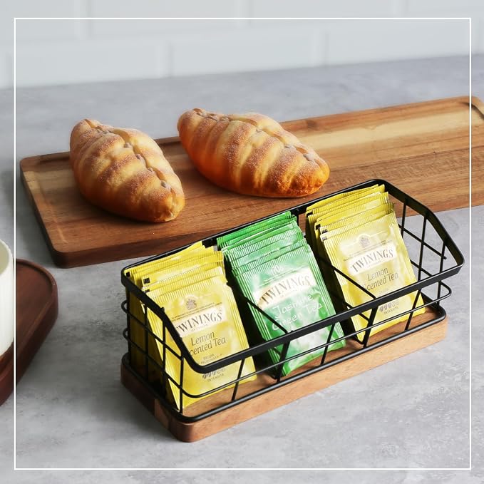 WILDMOS Tea Bag Organizer, Iron Wire Basket - Image 2