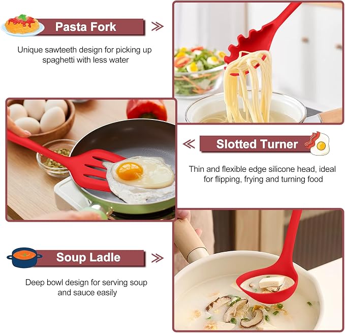 TeamFar Kitchen Utensils, Non-Stick Kitchen Gadgets - Image 5