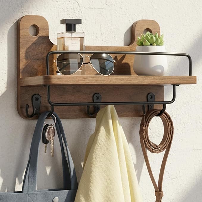 REFGY Key Holder for Wall with Shelf by REFGY