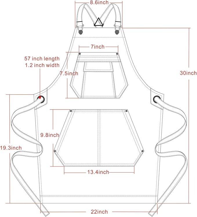 Jeanerlor - Cotton Tool Denim Work Apron - Image 3