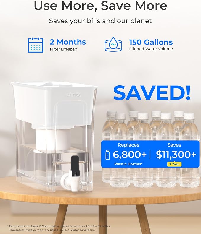 Waterdrop Fluoride-Reducing Water Filter Dispenser, 150-Gallon Long-Life - Image 6