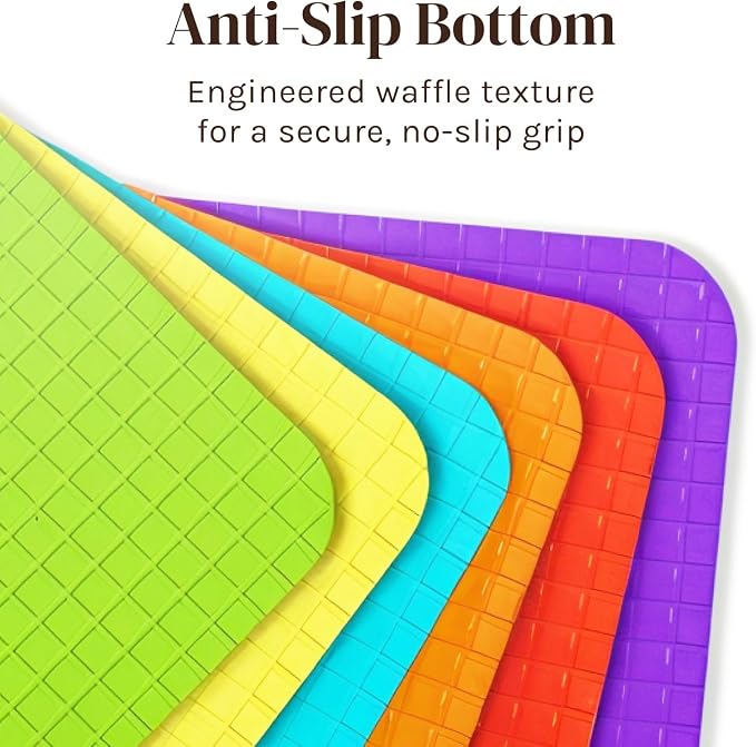Extra Thick Flexible Cutting Board Mats Set of 6 - Image 3