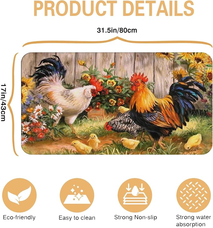 Kitchen Countertop Dish Drying Mat, Super Absorbent Coffee Bar Mat - Image 5