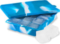 Host Ice Cube Tray with Lid, Makes 15 1.25" Cubes, Durable Silicone Trays by HOST