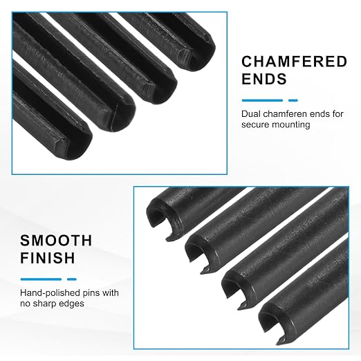 MECCANIXITY 120Pcs Slotted Split Roll Pins 2/25 Inch Dia. 2/5 Inch Length Steel - Image 3