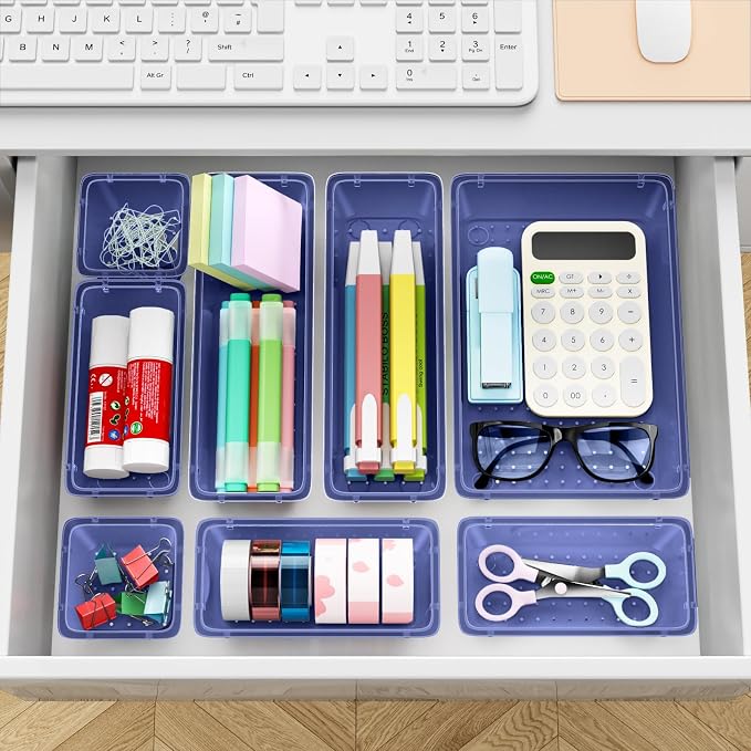 ElegantArray 12 PCS Drawer Organizer Set, 4 Sizes Tool Storage Trays - Image 6