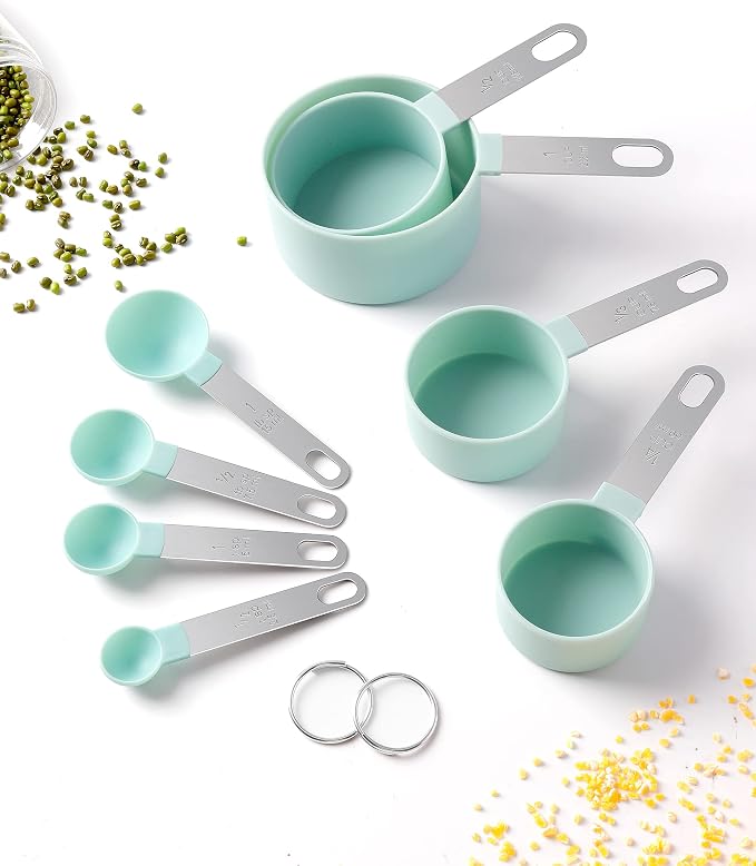 Measuring Cups and Spoons Set of 8 Pieces, nesting measuring cups - Image 3