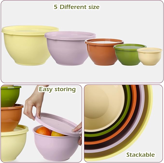 Greentainer Plastic Mixing Bowls - Image 6