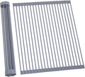 Ohuhu Sink Drying Rack, 20.5" W x 16.1" L Over The Sink Roll-Up Dish Drainer by Ohuhu