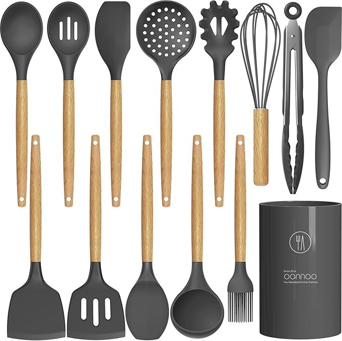 oannao Silicone Cooking Utensils Kitchen Utensil Set by oannao