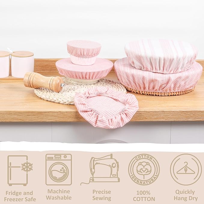 Reusable Bowl Covers, 5 Size Stretch Cloth Bowl Covers - Image 2