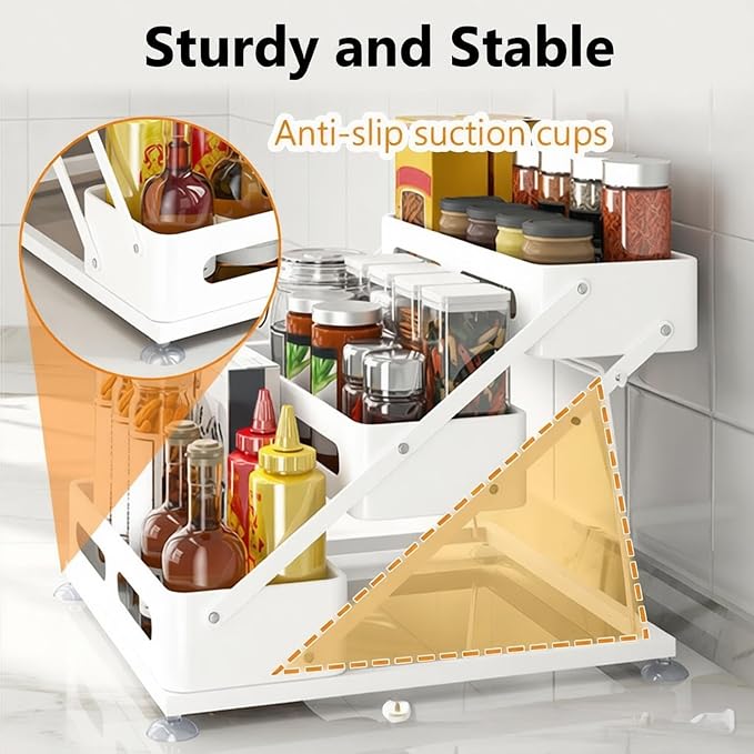 Ceetug 3 Tier Foldable Spice Rack - Image 3