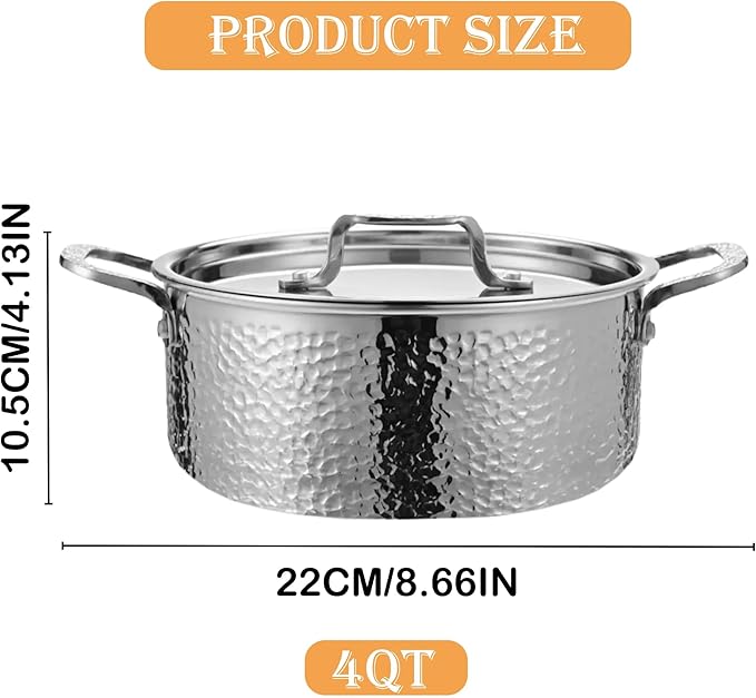 Vivicreate Tri-Ply Stainless Steel Stockpot Deep Cooking Pot - Image 8