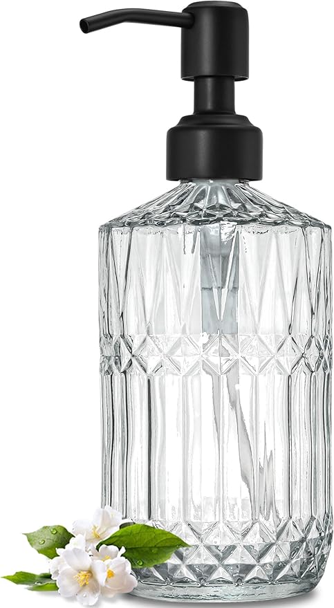 JASAI 18Oz Glass Soap Dispenser by JASAIHOME