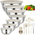 CHAREADA Mixing Bowls with Airtight Lids, Size 4.5, 0.7 qt, Fit by CHAREADA