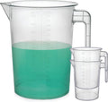 5 Liter Measuring Pitcher 3-Pack | 1.3 Gallon Shatterproof Plastic Large by Terbold