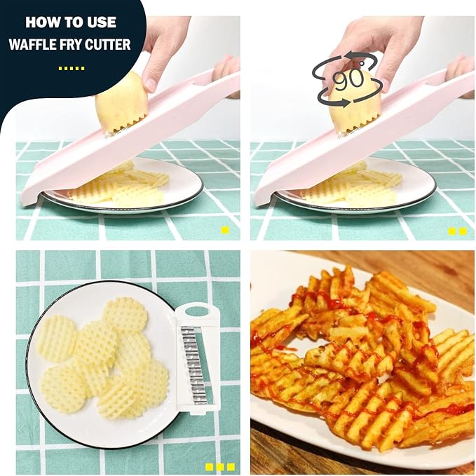 NACOLUS Mandoline Slicer for Kitchen Slicer Vegetable Cutter 5 In 1 Veggie - Image 7