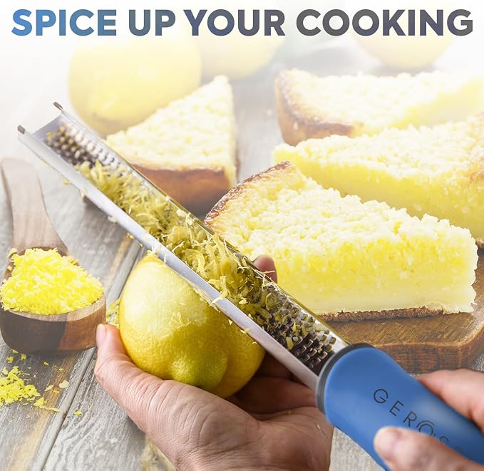 Stainless Steel Cheese Grater & Lemon Zester w/Extra Sharp Blade - Image 3
