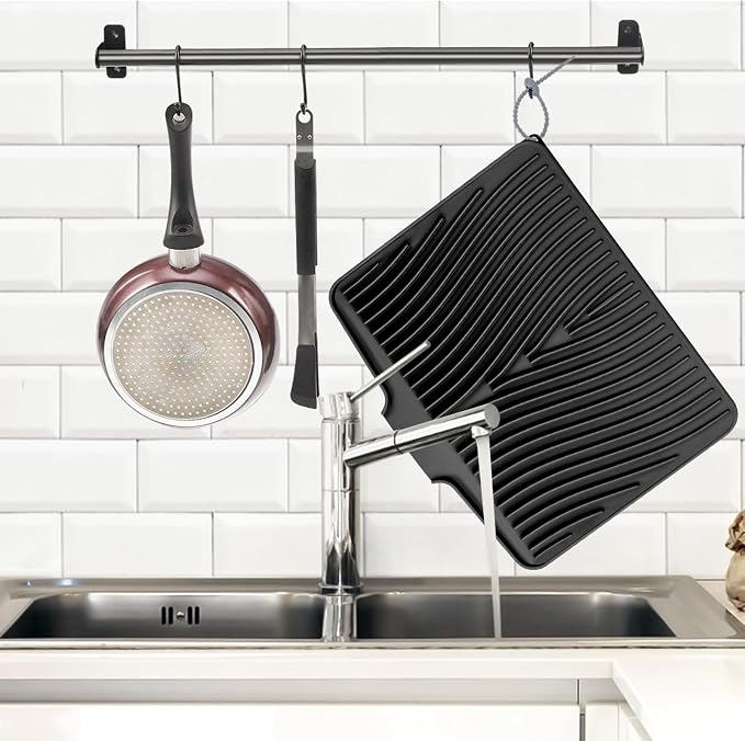 TIKNIK Silicone Dish Drying Mat, Stone Drying Mat - Image 3