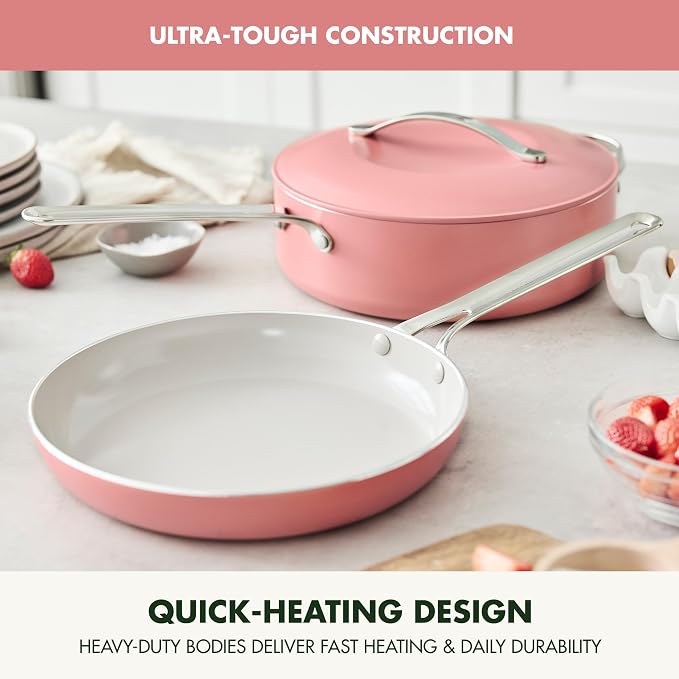 GreenPan Nova 10” Frying Pan Skillet and 4.37QT Sauté Pan - Image 8