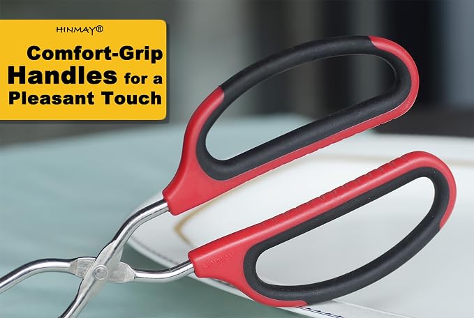 HINMAY Stainless Steel Kitchen Scissor Tongs Set - Image 5