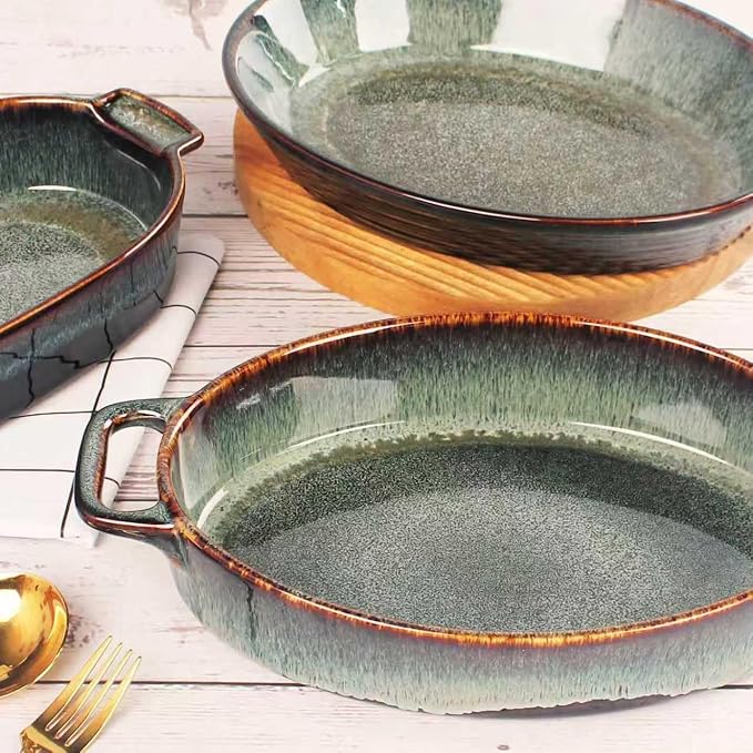 12" x 8" Porcelain Oval Casserole Dishes - Image 4