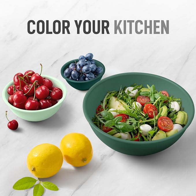 Zulay Kitchen 12-Piece Plastic Mixing Bowl Set - Image 6