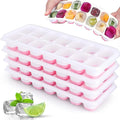 Silicone Ice Cube Tray, 4 Pack Easy-Release & Flexible 14-Ice Cube Trays by Jrisbo