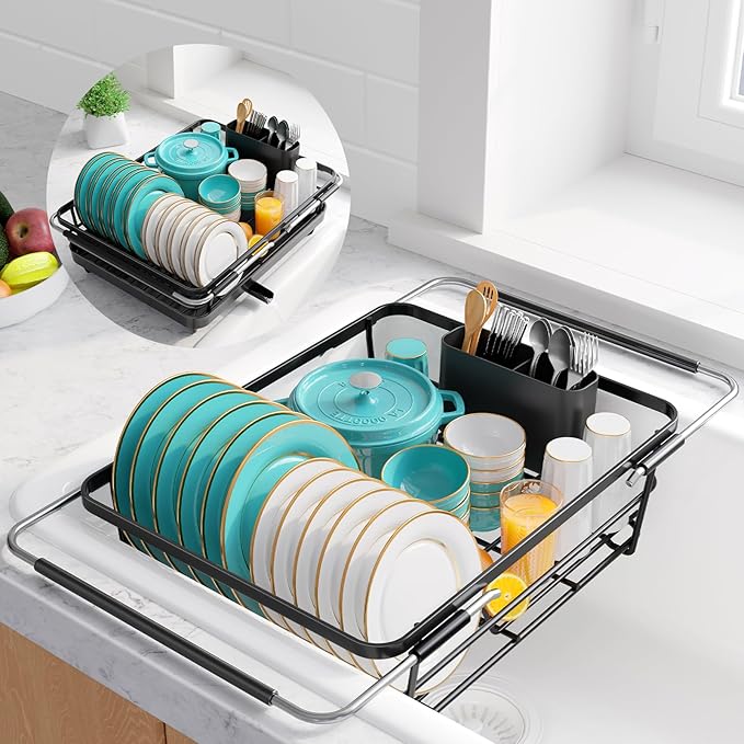 Sakugi Extendable Dish Drying Rack Over Sink by Sakugi