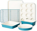 CAROTE 6-Piece Ceramic Baking Pans Set, Aluminized Steel Bakeware Sets by CAROTE