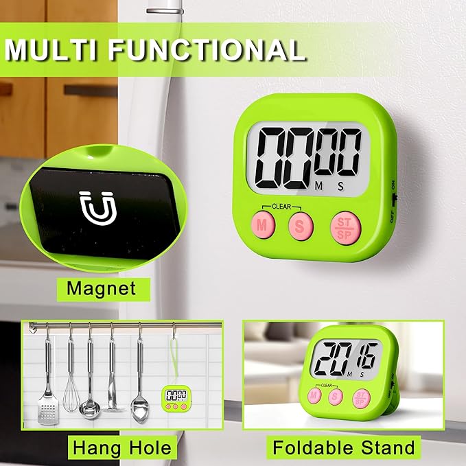 ZILLEEN Classroom Timer for Kids Teachers 12 Pack Digital Tmers - Image 2