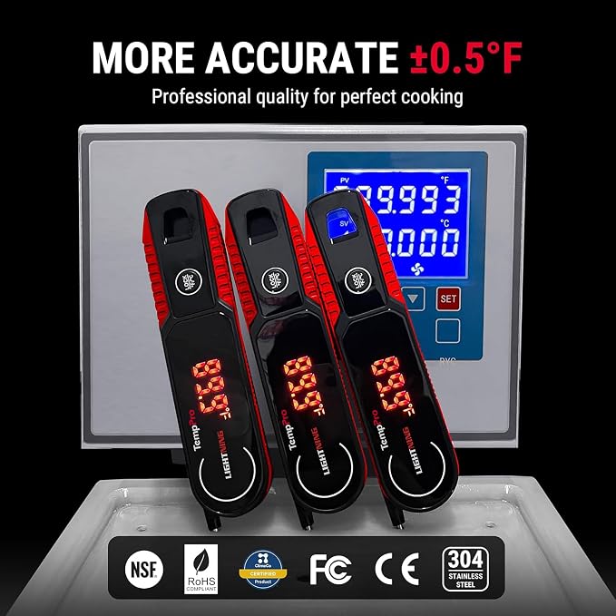 TempPro Lightning 1-Sec Instant Read Meat Thermometer, Kitchen Food Thermometer - Image 2