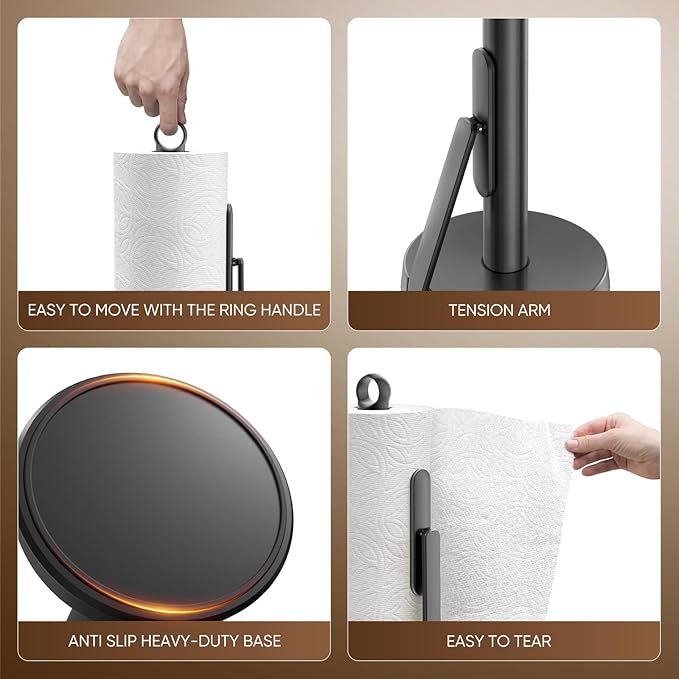 theaoo Heavy-Duty Stainless Steel Paper Towel Holder - Image 6
