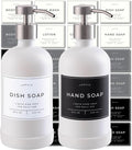 Hand and Dish Soap Dispenser for Kitchen and Bathroom, Stainless Steel Pumps by Verute